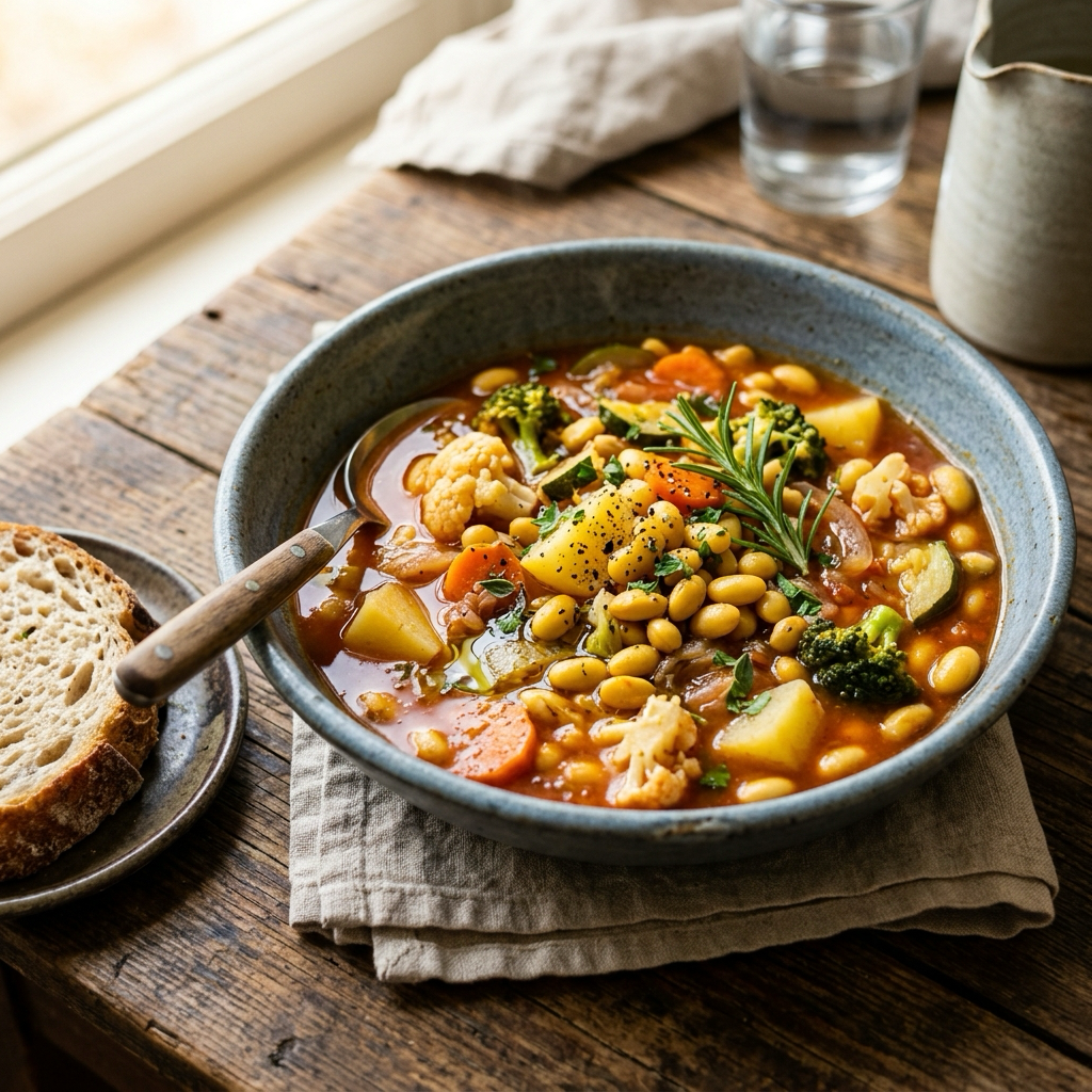 Mediterranean Soybean and Vegetable Stew