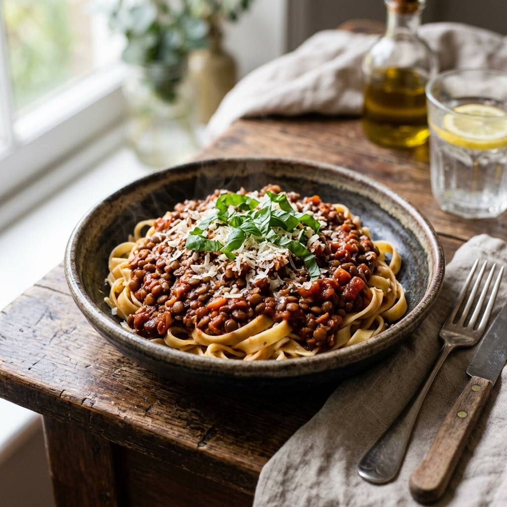 Stovetop Lentil Bolognaise