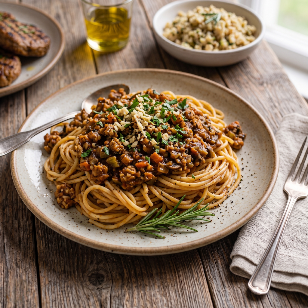Easy Tempeh Bolognese Sauce